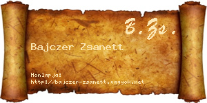 Bajczer Zsanett névjegykártya